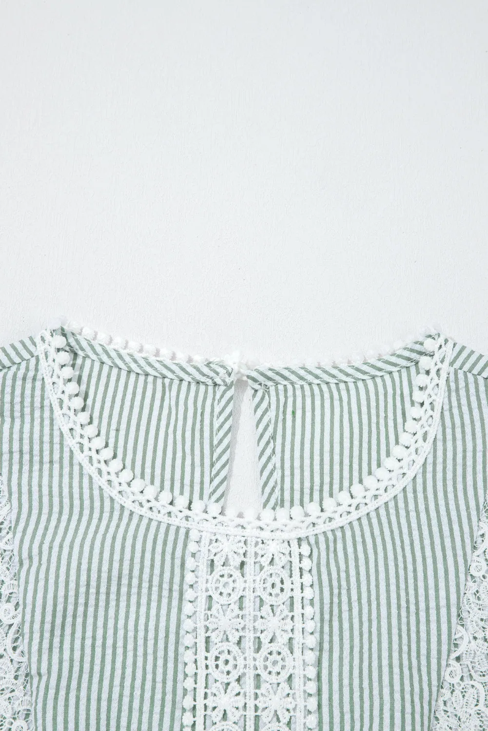Meredith Stripe Lace Patchwork Crew Neck Tank Top sold by Threaded Pear product image thumbnail 5