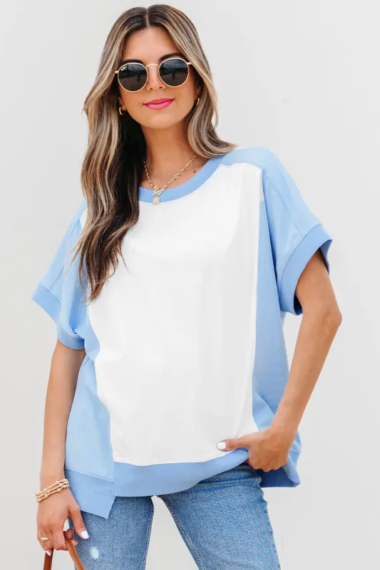 Waverly Exposed Seam Crew Neck Top sold by Threaded Pear