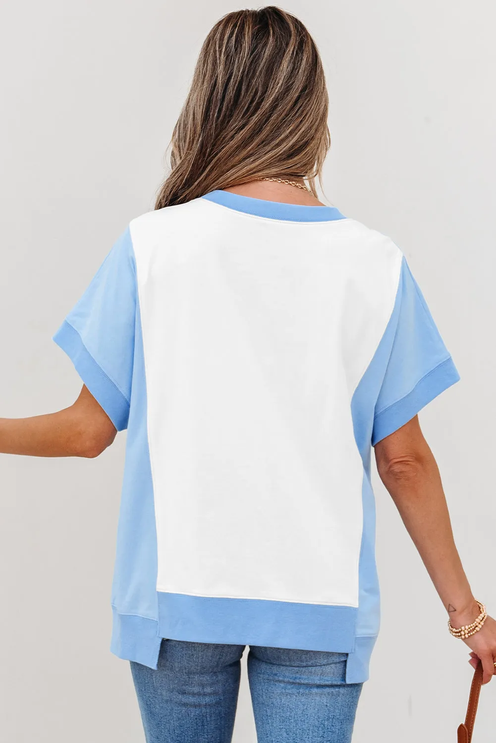 Waverly Exposed Seam Crew Neck Top sold by Threaded Pear product image thumbnail 2