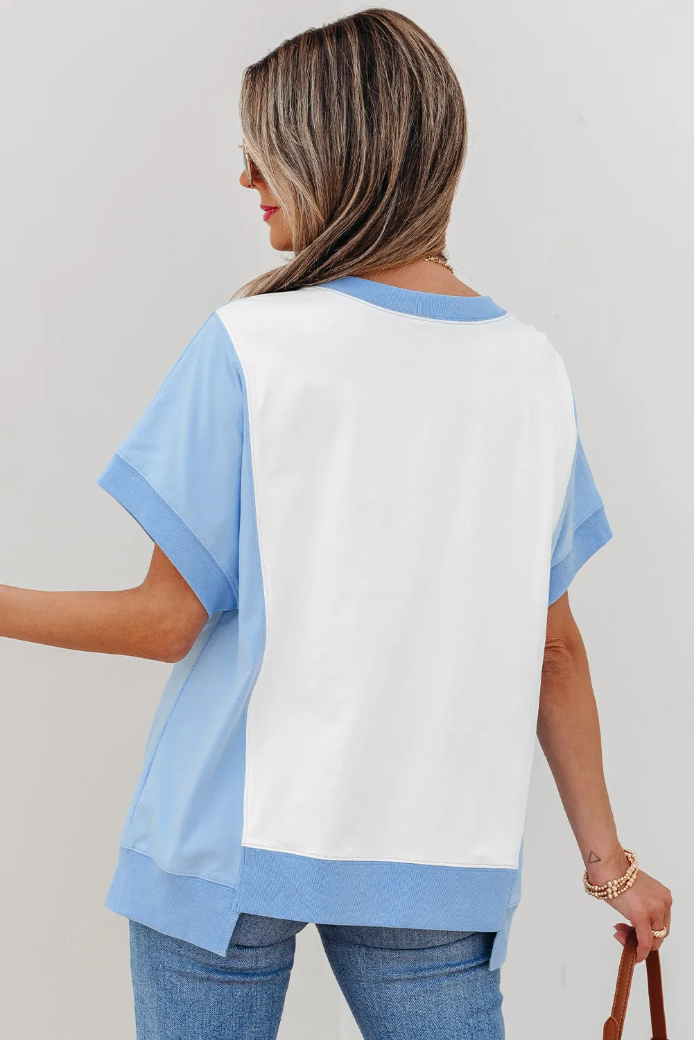 Waverly Exposed Seam Crew Neck Top sold by Threaded Pear product image thumbnail 4