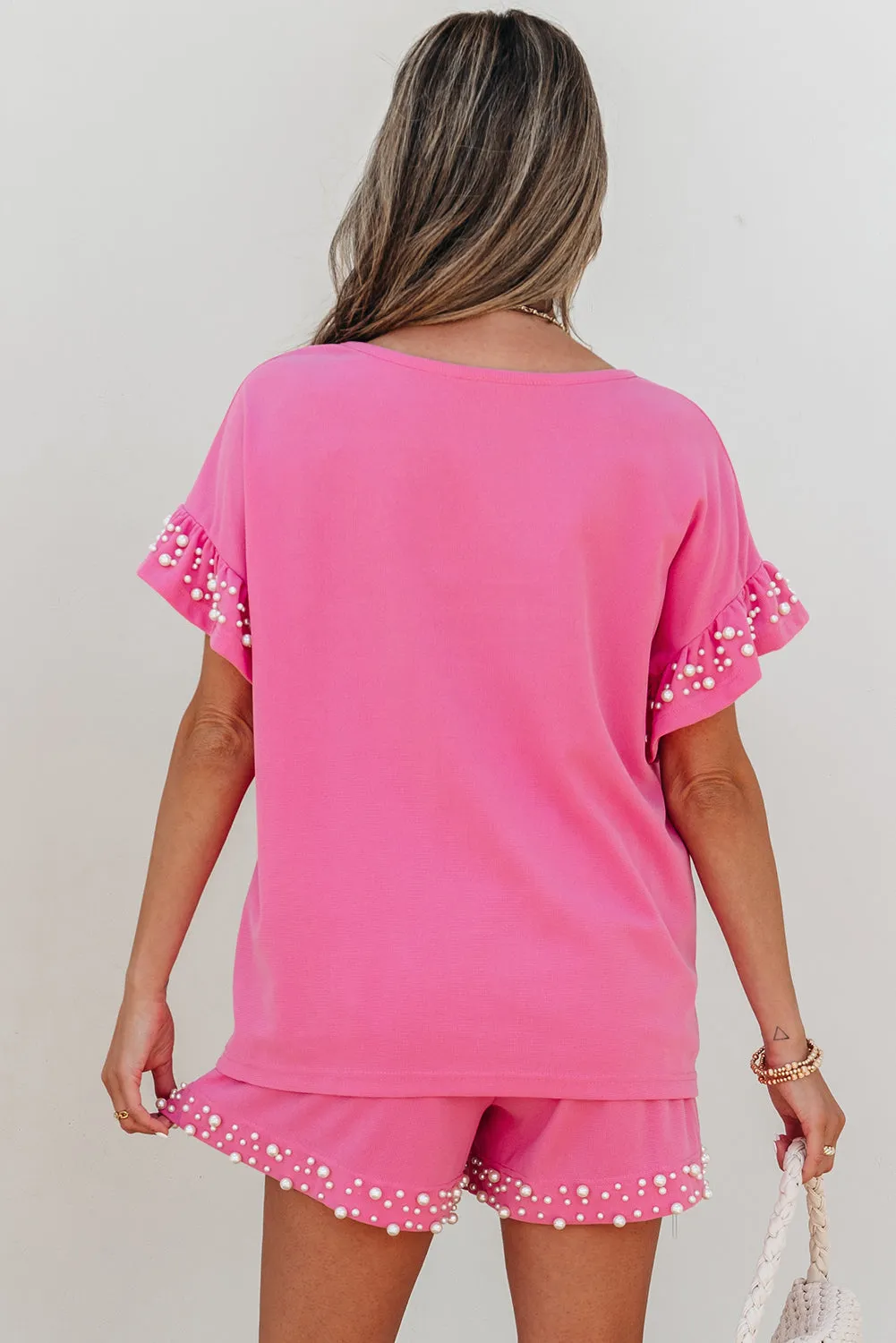 Honey Textured Pearled Ruffle Sleeve 2 Piece Set sold by Threaded Pear product image thumbnail 2