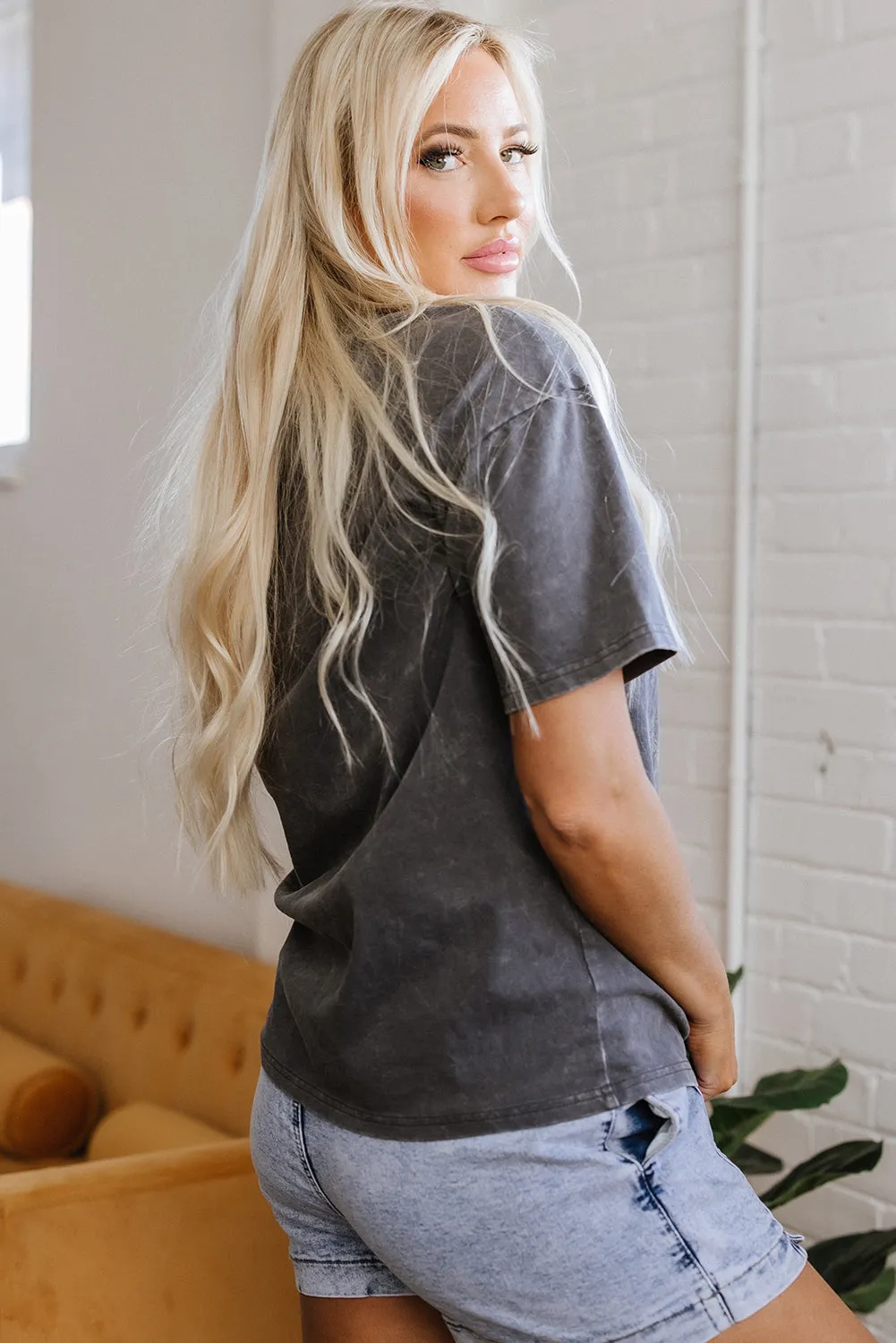 Kindness Butterflies Mineral Wash Loose Tee sold by Threaded Pear product image thumbnail 3