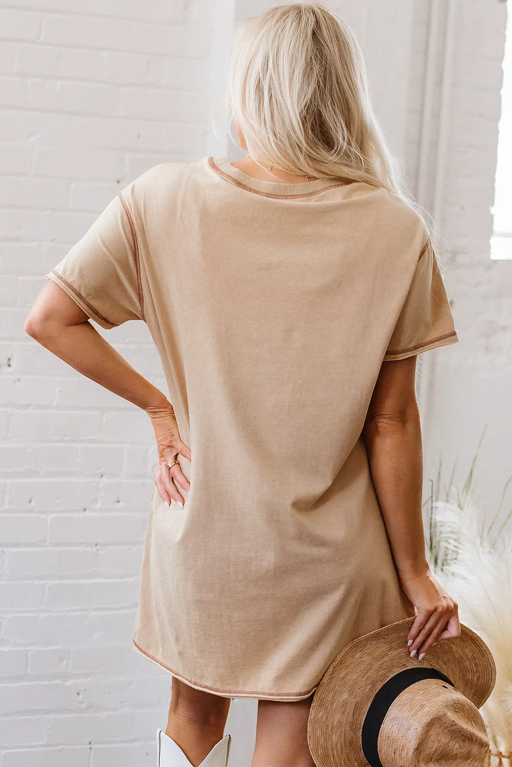 Luz Mineral Wash Star T-Shirt Dress sold by Threaded Pear product image thumbnail 2