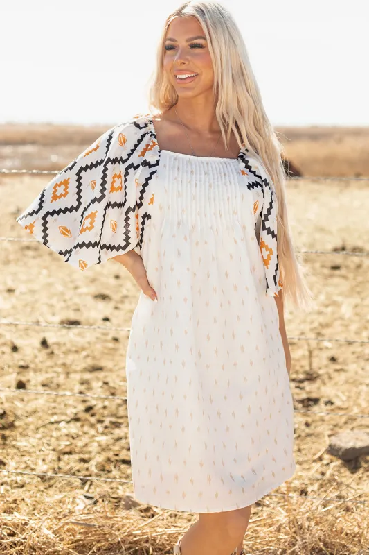 Penny Western Aztec Loose Mini Dress made by Threaded Pear