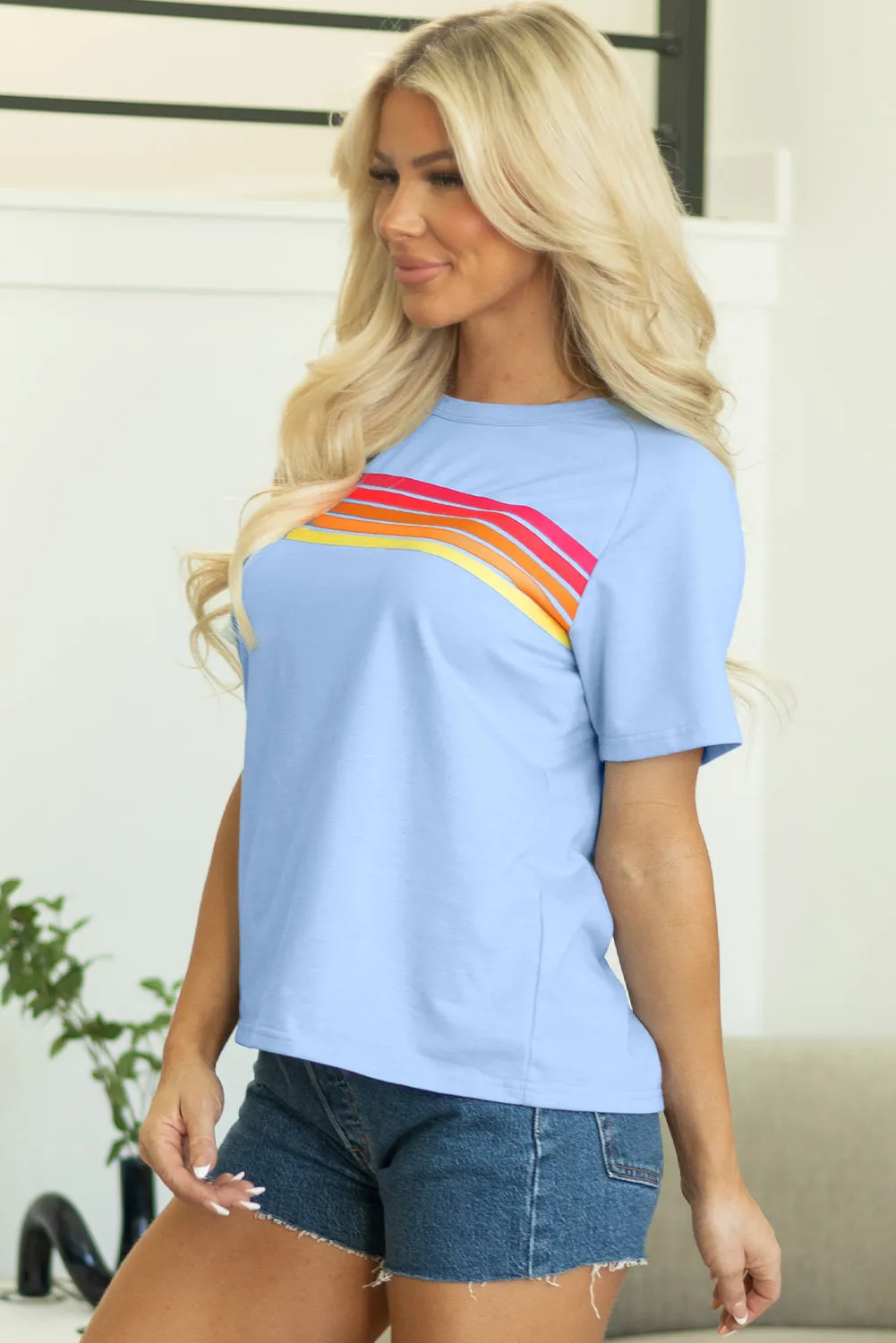 Priscilla Striped Patch Front Casual Top sold by Threaded Pear product image thumbnail 3