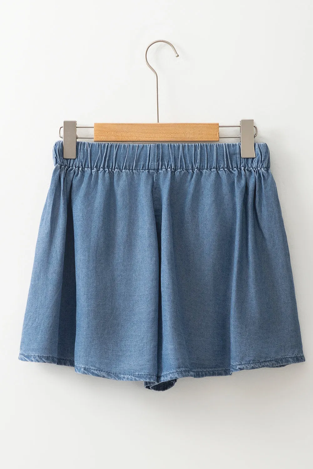 Reina Drawstring Elastic Waist Denim Shorts sold by Threaded Pear product image thumbnail 3