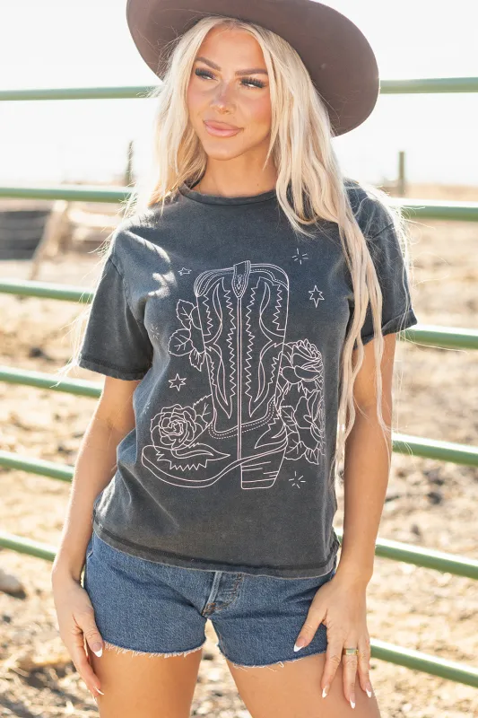 Western Cowboy Boots Tee sold by Threaded Pear