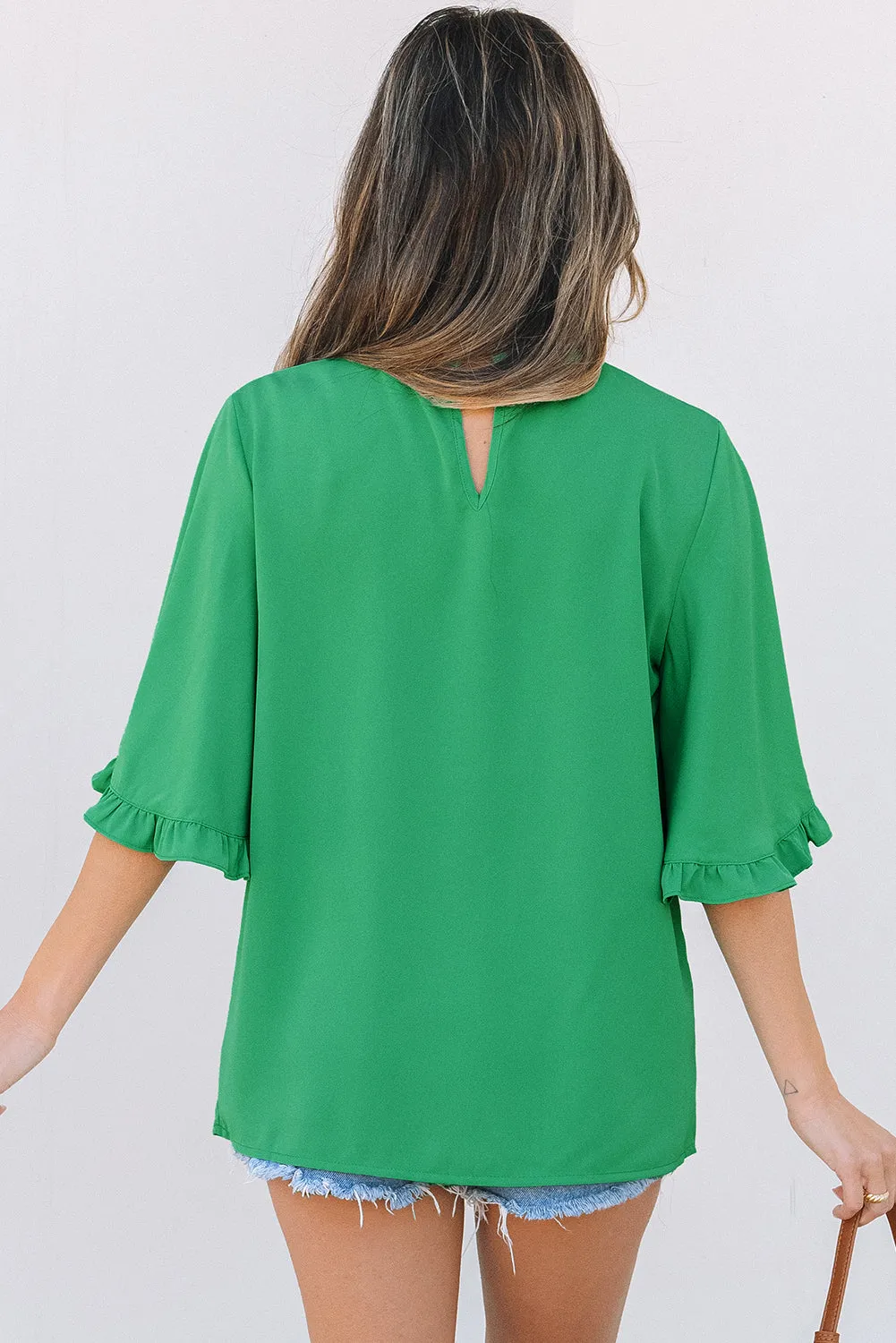 Holland Frilly Half Sleeve Blouse sold by Threaded Pear product image thumbnail 2