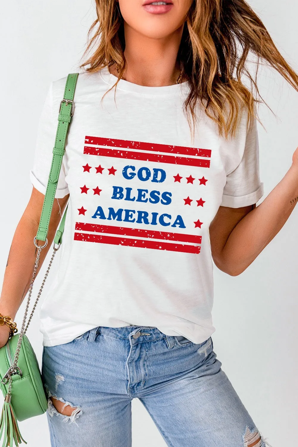 GOD BLESS AMERICAN Tee sold by Threaded Pear