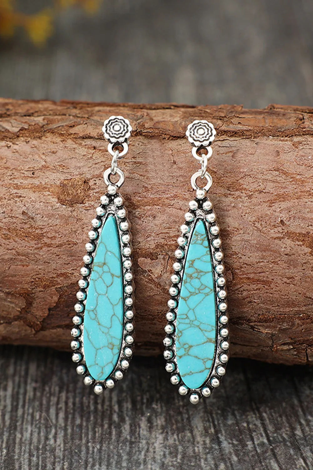 Vintage Bohemian Turquoise Earrings sold by Threaded Pear product image thumbnail 2