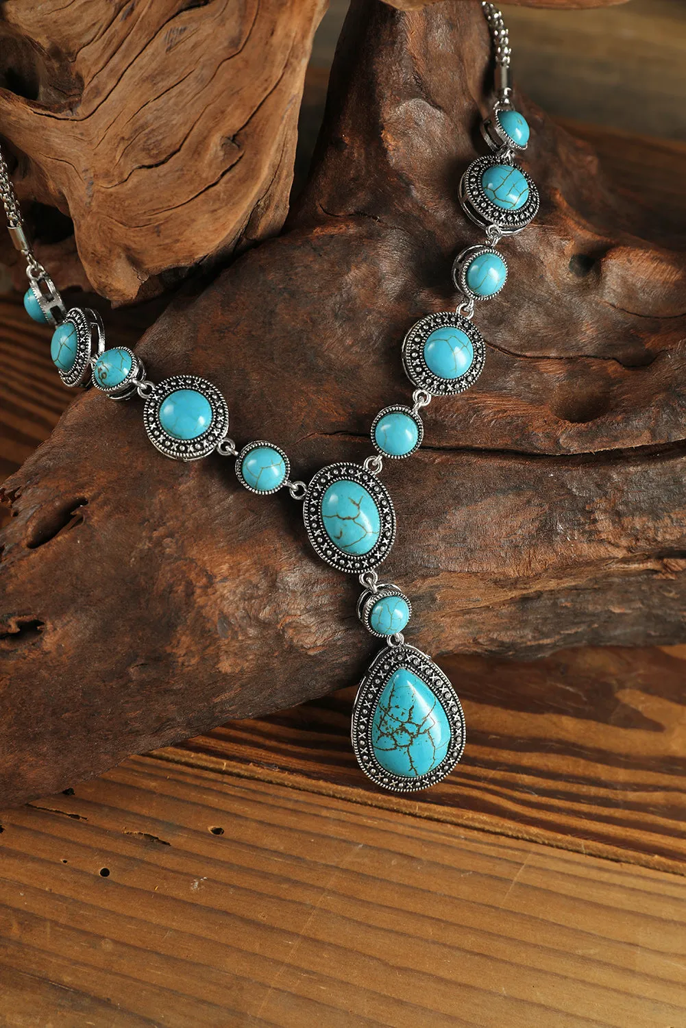 Turquoise Water Drop Accent Necklace sold by Threaded Pear product image thumbnail 3