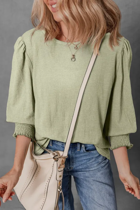 Adelynn Textured Half Sleeve Blouse sold by Threaded Pear