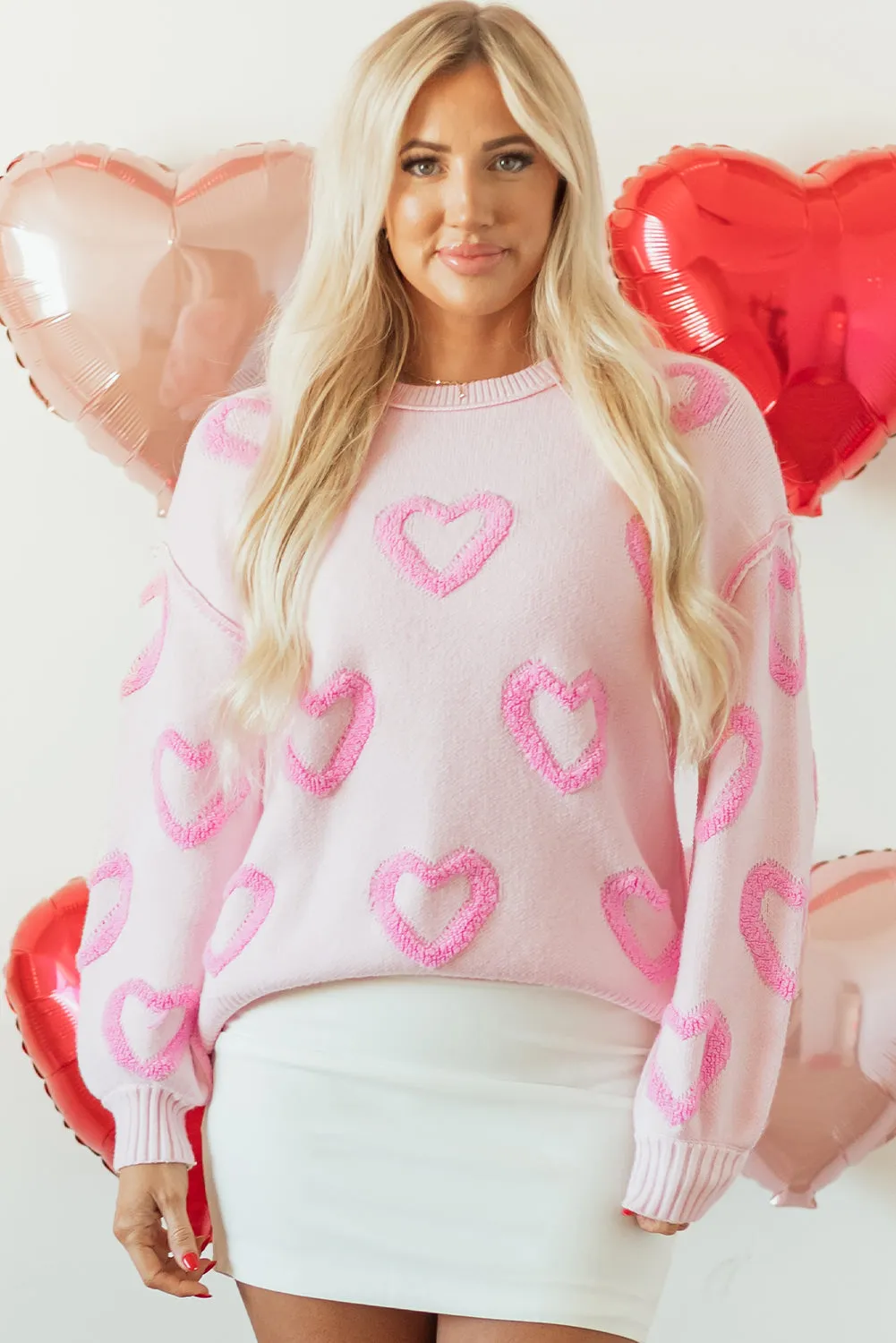 Heart Bubble Baggy Sweater sold by Threaded Pear product image thumbnail 4