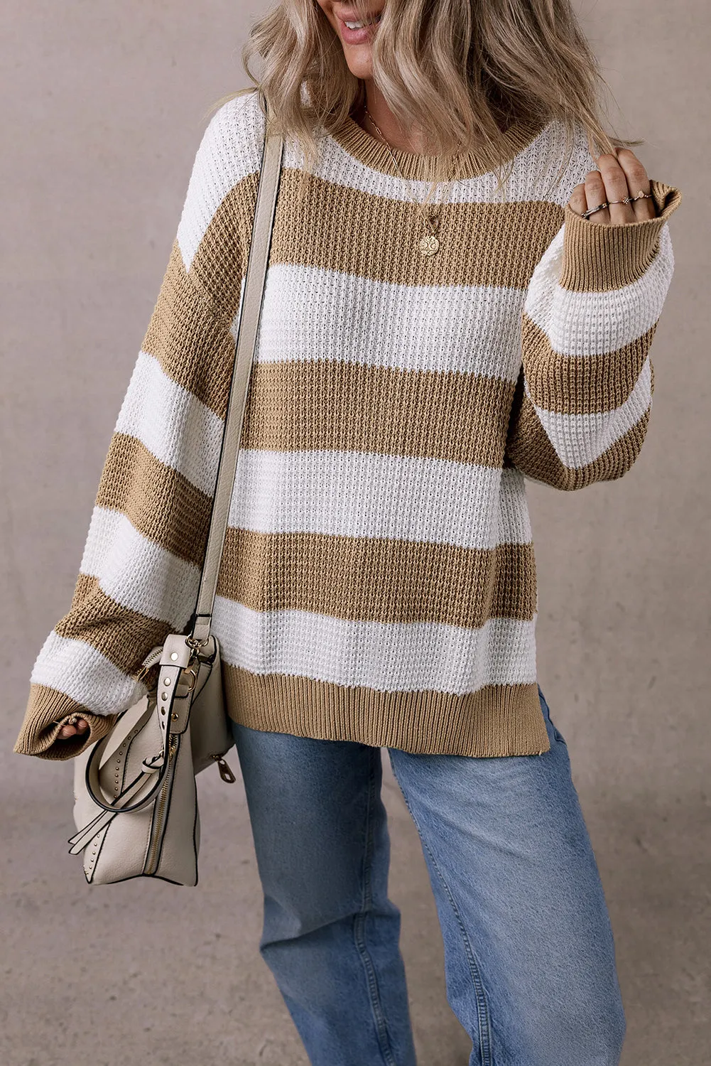 Arabella Striped Side Slit Sweater sold by Threaded Pear product image thumbnail 4