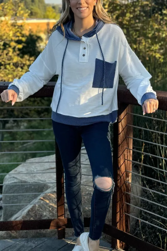 Millie Drawstring Hooded Top sold by Threaded Pear