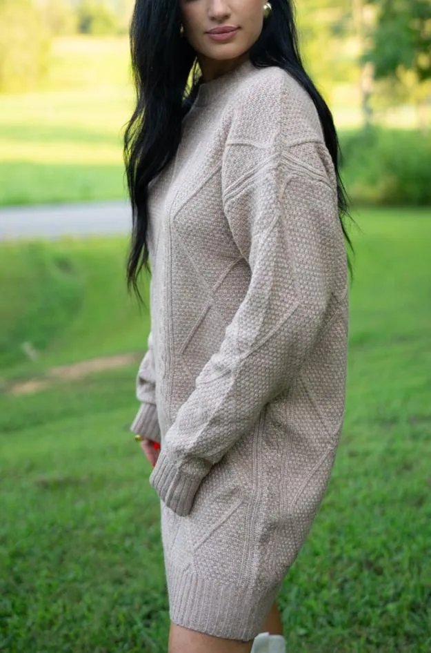 Aura Cable Knit Sweater Dress sold by Threaded Pear product image thumbnail 3