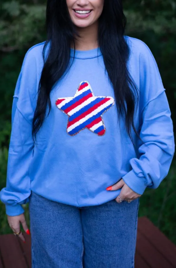 Tru Sequin Star Sweatshirt sold by Threaded Pear product image thumbnail 4