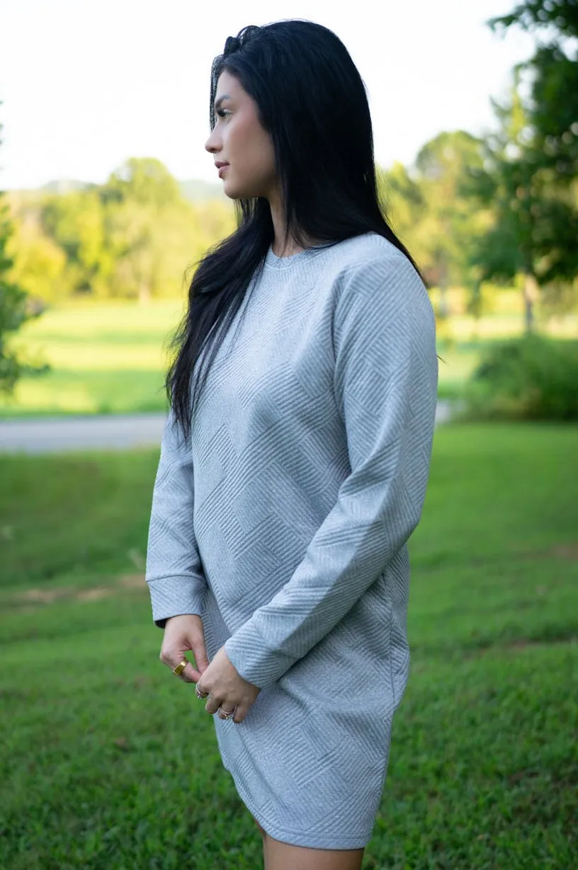 Quincy Textured Long Sleeve Dress sold by Threaded Pear product image thumbnail 3
