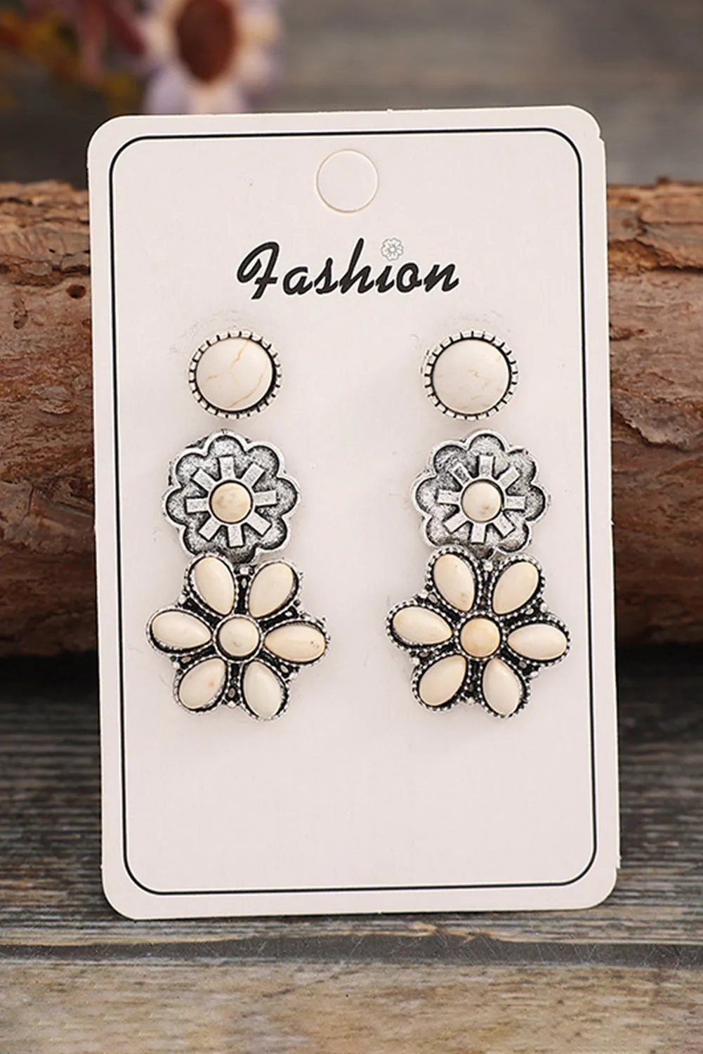3 Piece Set Western Stud Earrings sold by Threaded Pear product image thumbnail 2