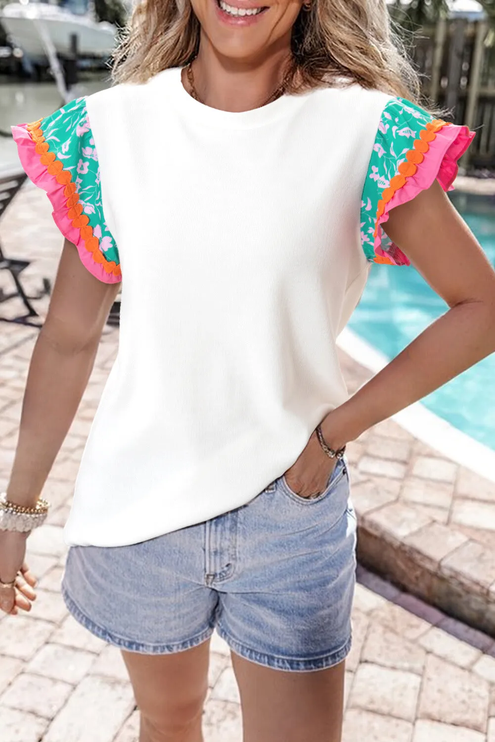 Kinsley Floral Sleeve Top sold by Threaded Pear