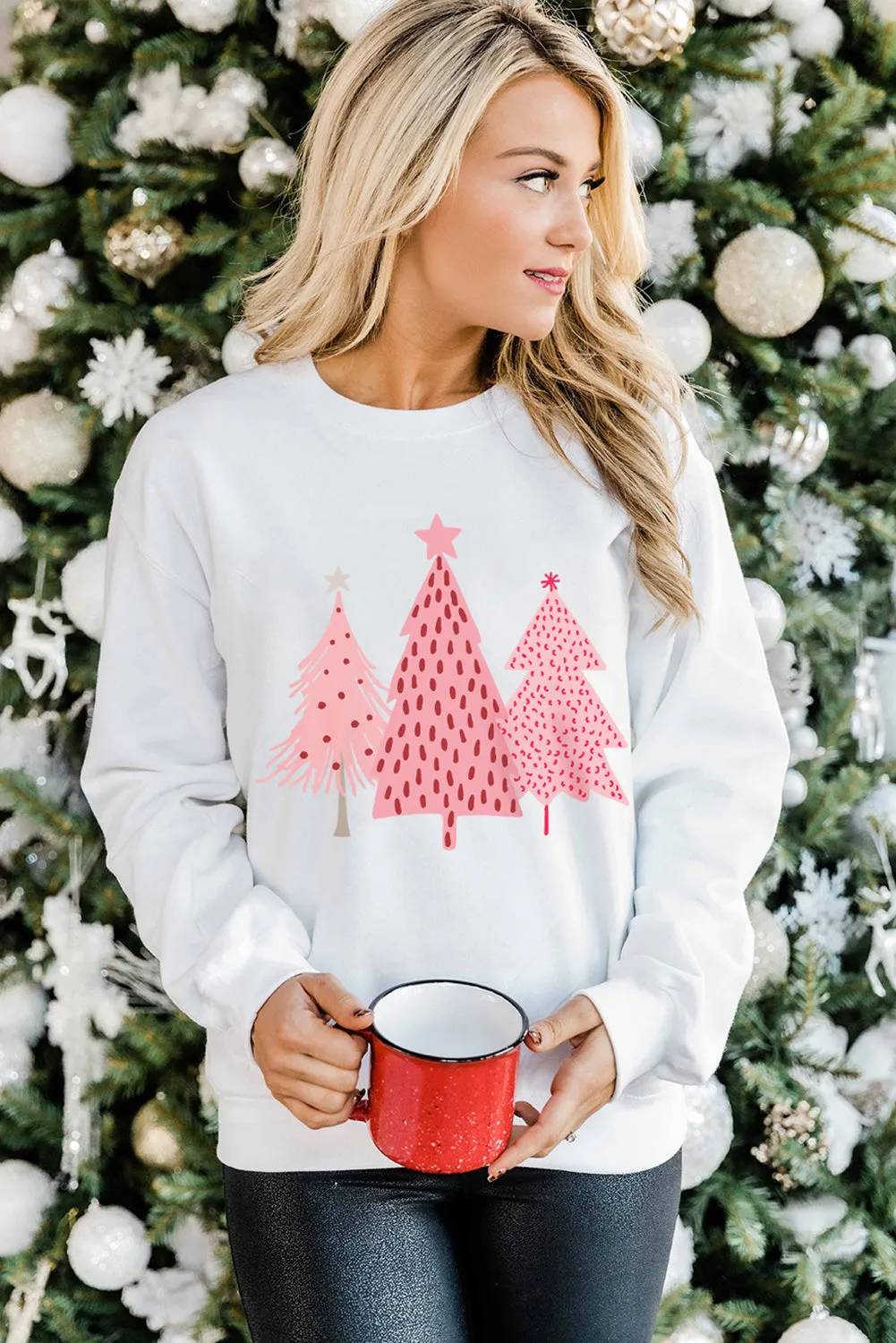 Christmas Tree Pullover Sweatshirt sold by Threaded Pear product image thumbnail 3