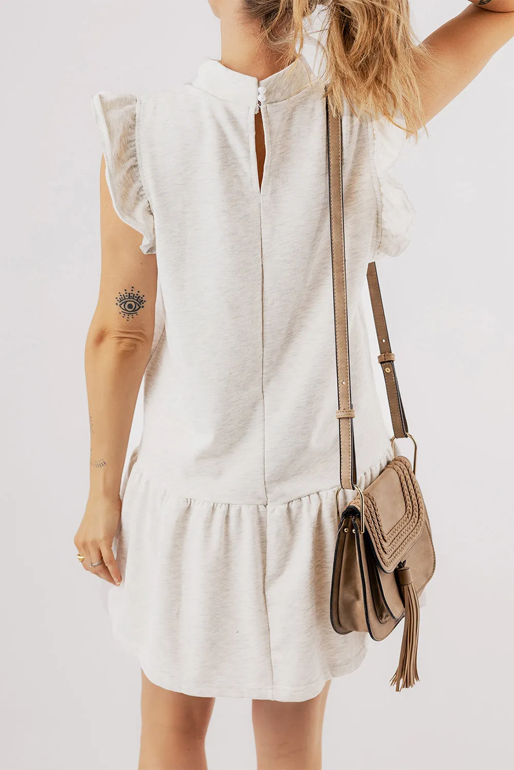 Baylor Flutter Sleeve Crew Neck Shift Dress sold by Threaded Pear product image thumbnail 5