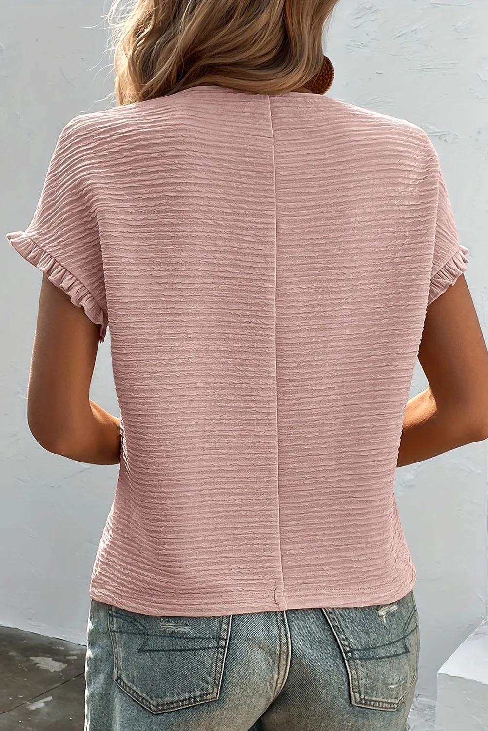 Miley Ruffled Short Sleeve Blouse sold by Threaded Pear product image thumbnail 2