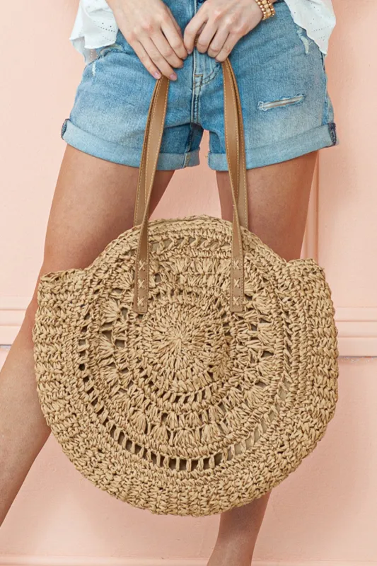 Mavis Bohemian Straw Woven Round Bag sold by Threaded Pear