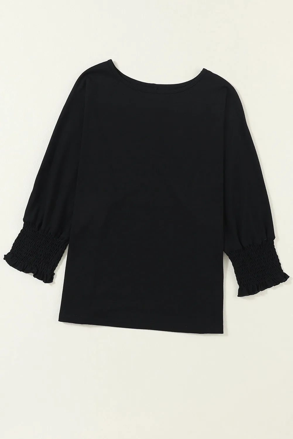 Dani Smocked 3/4 Sleeve Casual Loose Top sold by Threaded Pear product image thumbnail 4