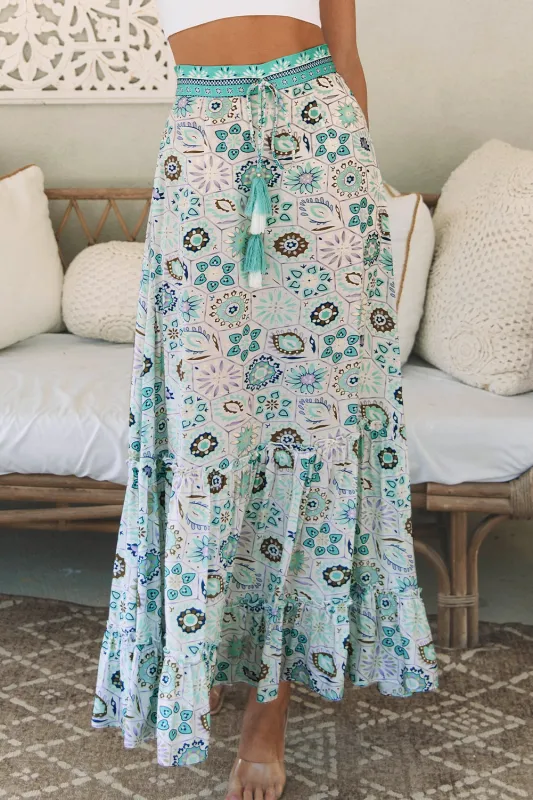 Noemi Floral Print Maxi Skirt sold by Threaded Pear