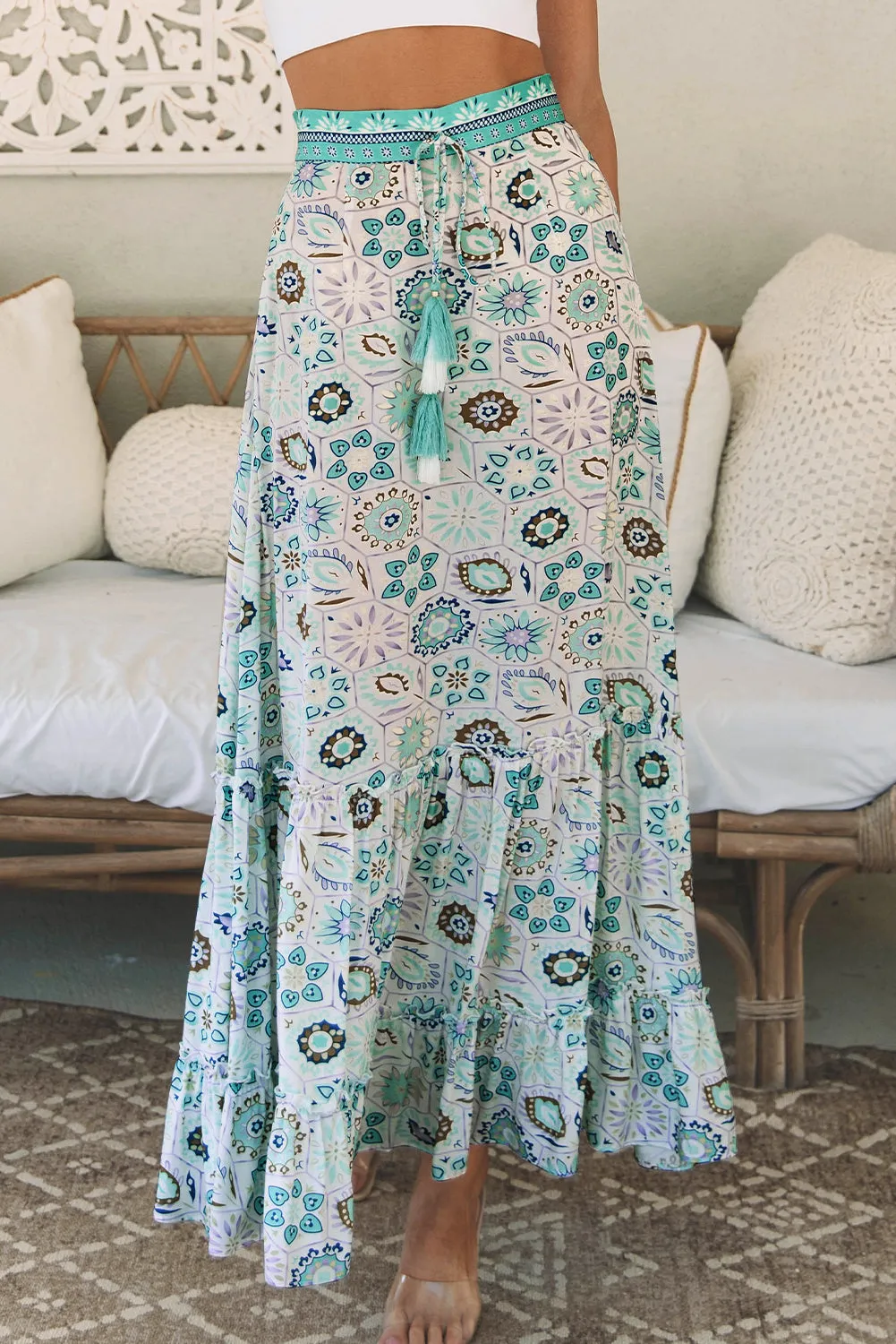 Noemi Floral Print Maxi Skirt sold by Threaded Pear