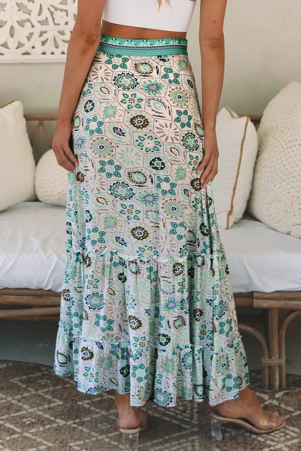 Noemi Floral Print Maxi Skirt sold by Threaded Pear product image thumbnail 2
