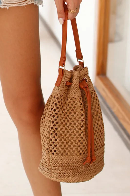 Noah Woven Bucket Bag sold by Threaded Pear