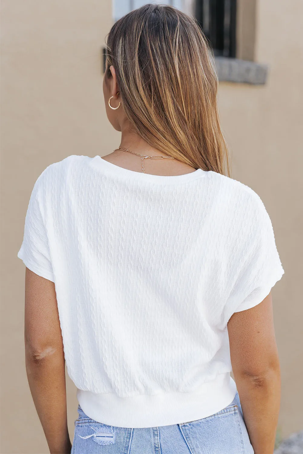 Cassidy Textured Knit Short Sleeve Top sold by Threaded Pear product image thumbnail 2