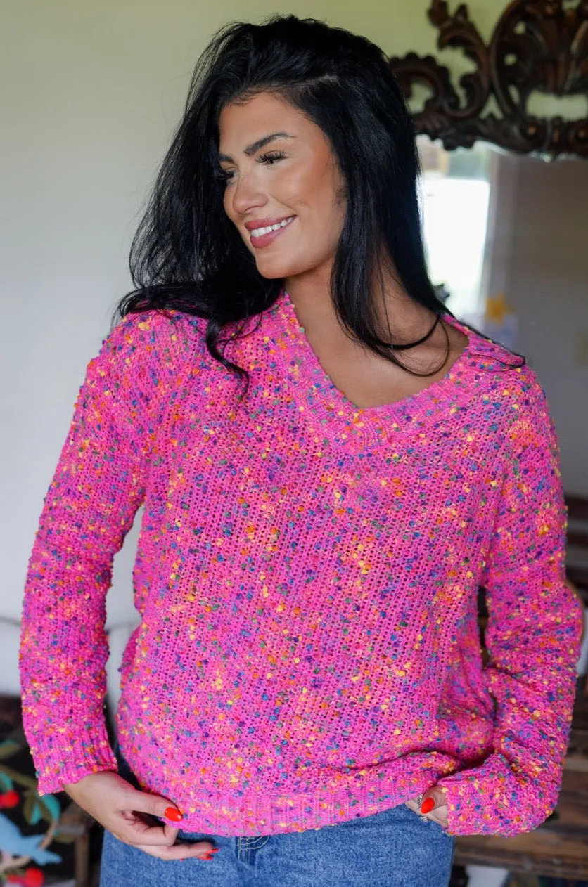 Liana Spots Knitted V Neck Casual Sweater sold by Threaded Pear product image thumbnail 4