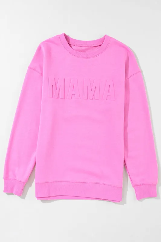 Vera MAMA Letter Embossed Casual Sweatshirt sold by Threaded Pear