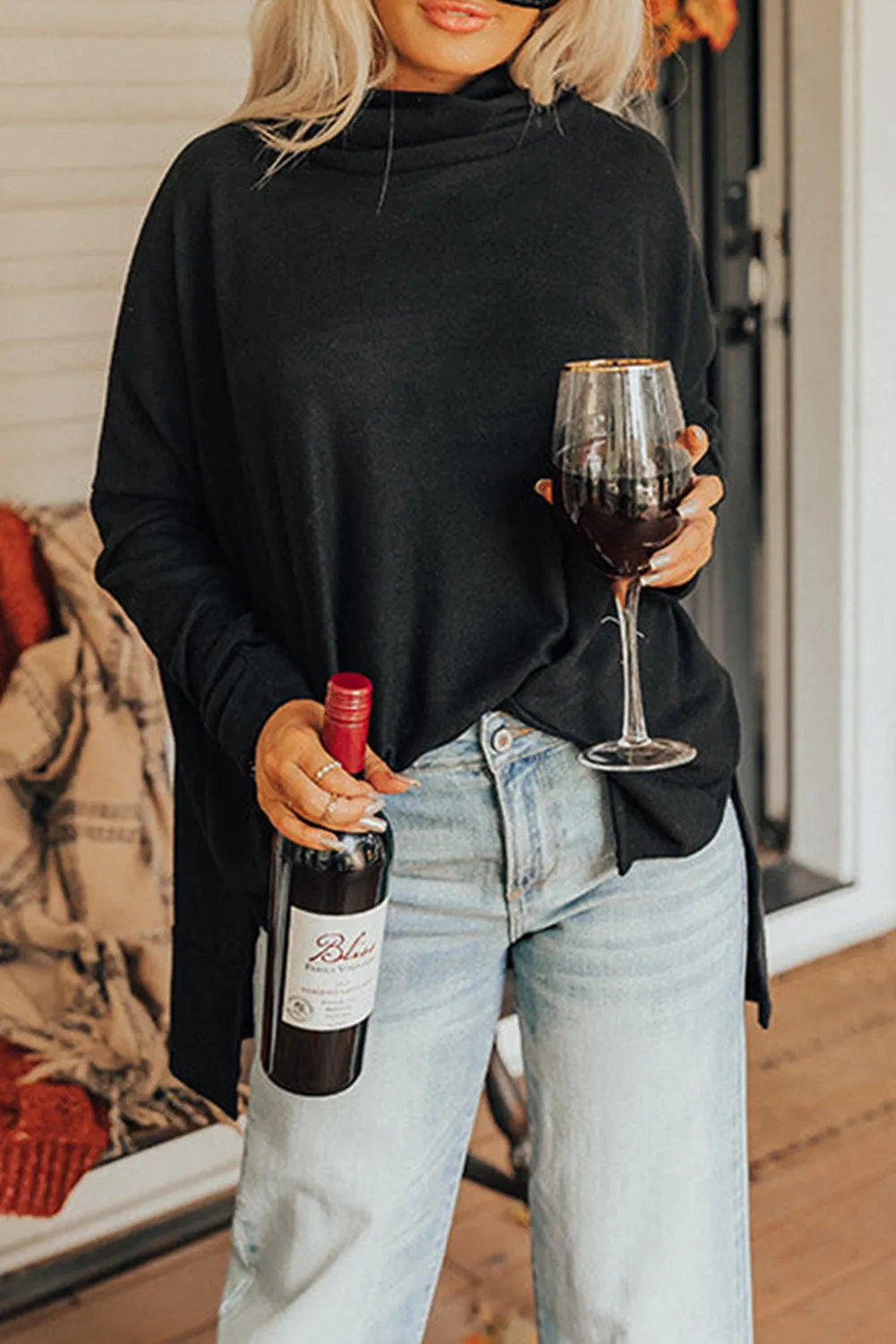 Rebecca Cowl Neck Shift Tunic Top sold by Threaded Pear product image thumbnail 5