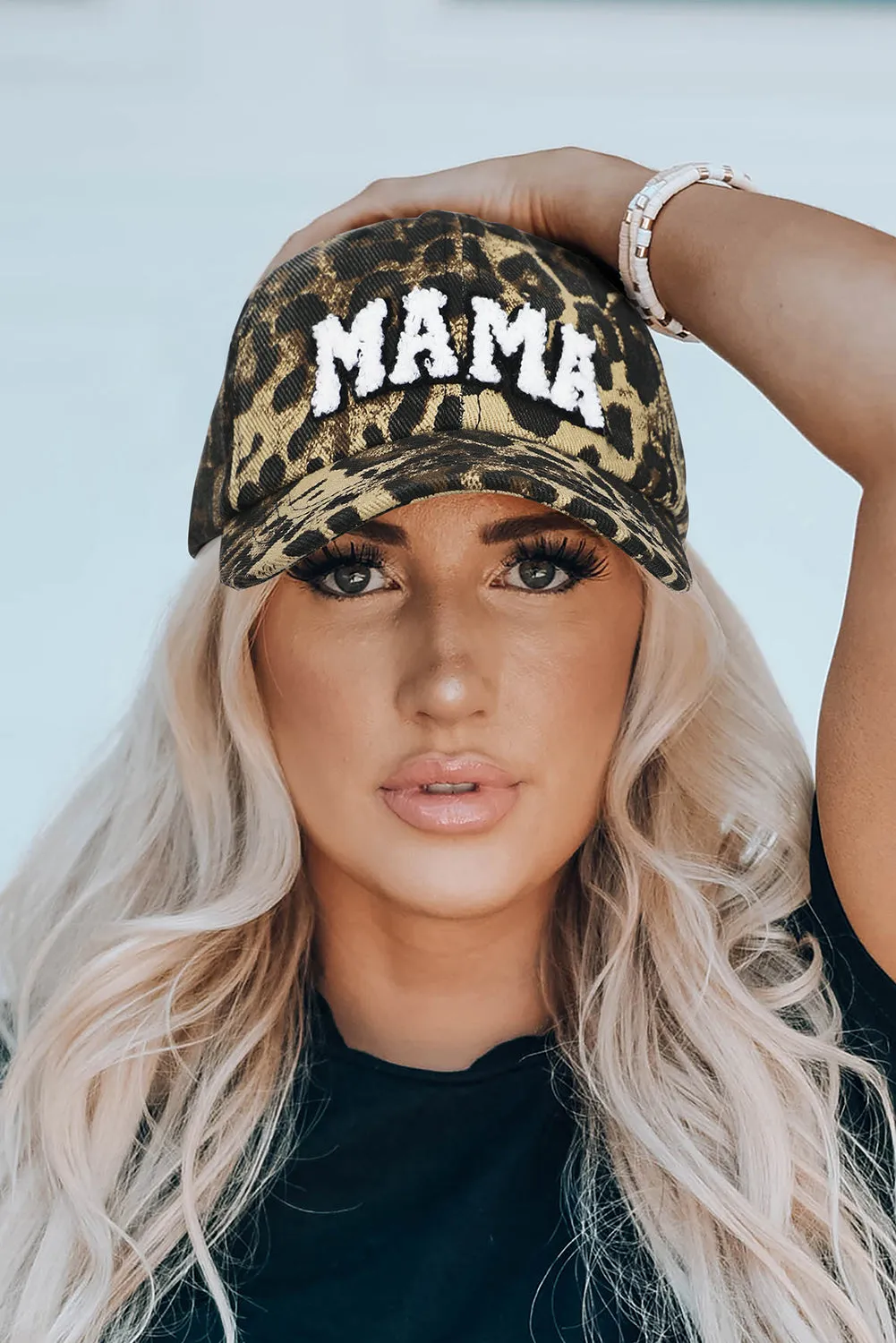 Leopard MAMA Baseball Cap sold by Threaded Pear