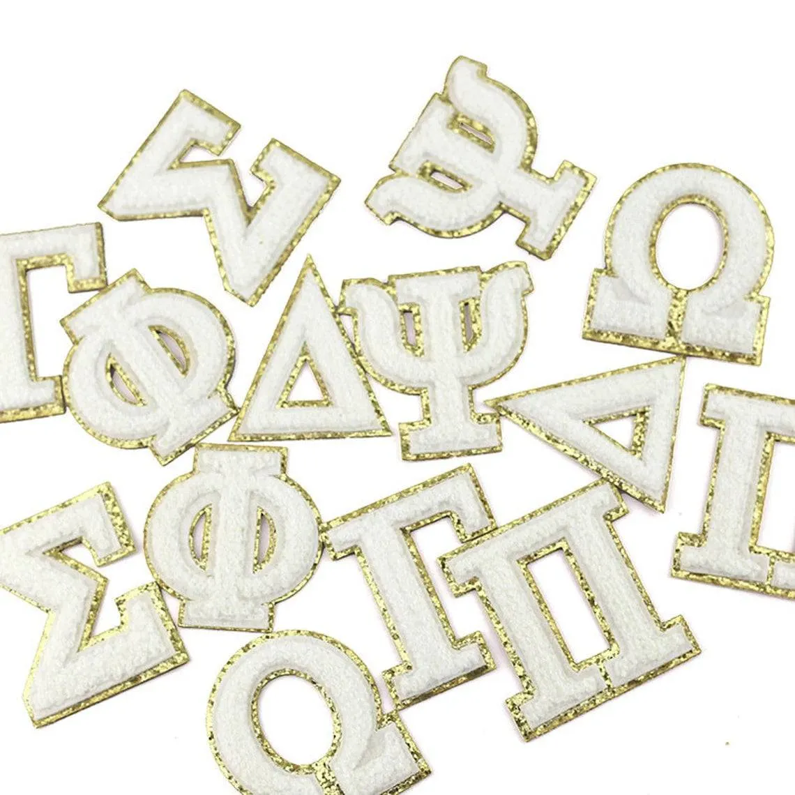Greek Alphabet Self Adhesive Chenille Patches sold by Threaded Pear product image thumbnail 2