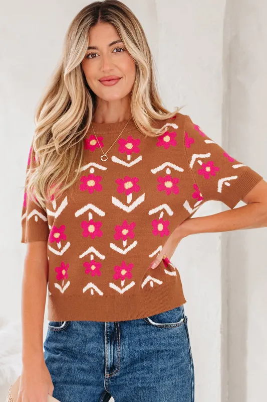 Karla Short Puff Sleeve Sweater sold by Threaded Pear