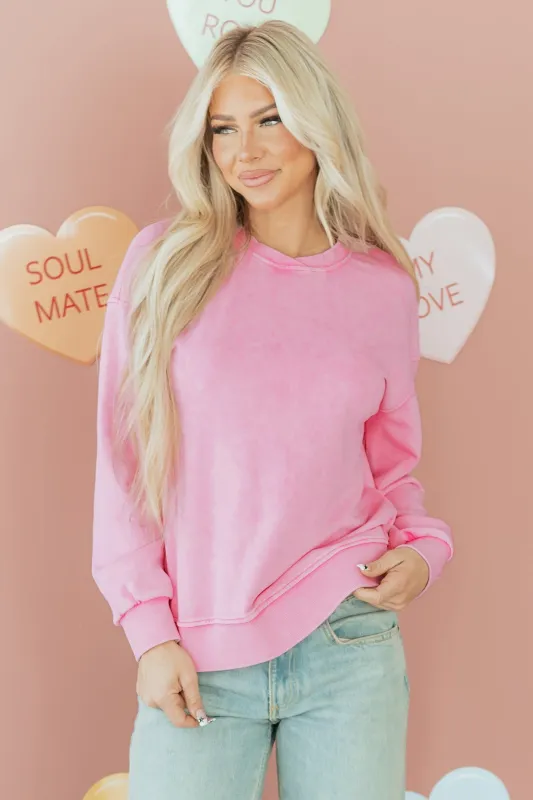 Brinley Drop Shoulder Loose Sweatshirt made by Threaded Pear