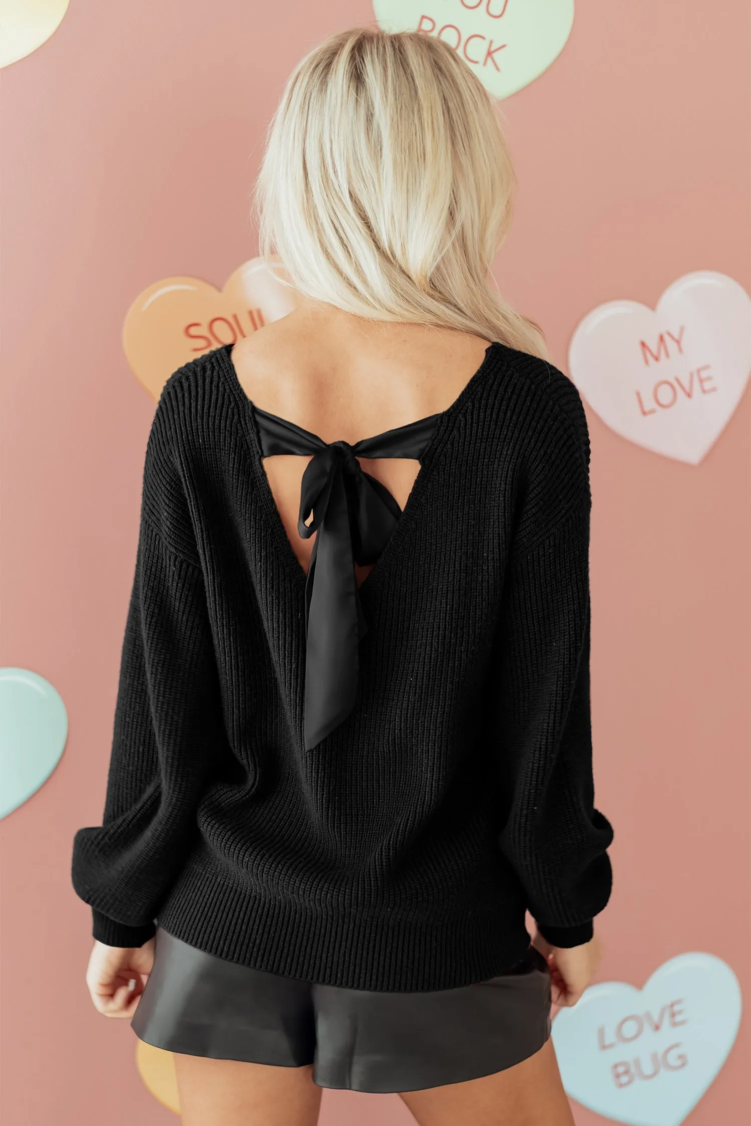 Alianna Backless Drop Shoulder Sweater sold by Threaded Pear