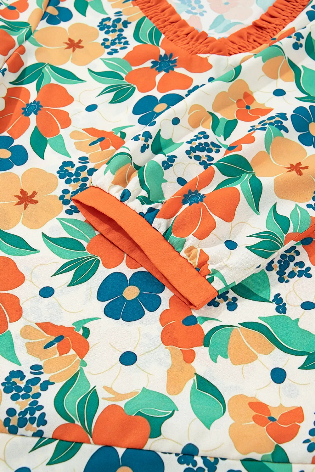 Lily Print Bracelet Sleeve Blouse sold by Threaded Pear product image thumbnail 5