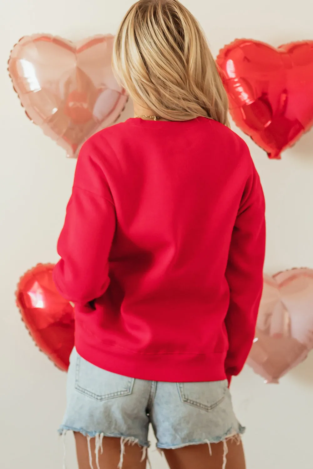 Clementine Print Valentines Heart Sweatshirt sold by Threaded Pear product image thumbnail 2