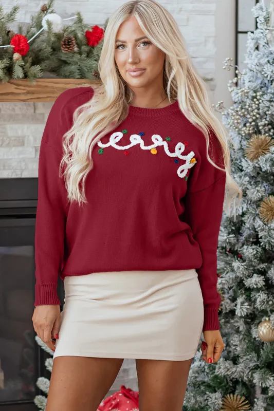 Jade Christmas Drop Shoulder Sweater sold by Threaded Pear