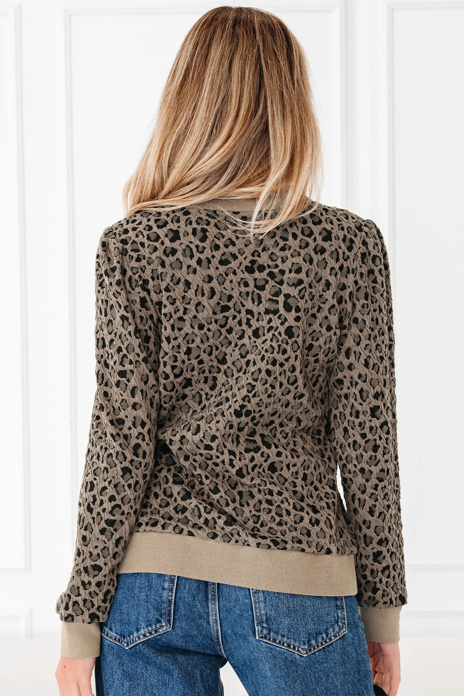 Lottie Ribbed Trim Print Long Sleeve Top sold by Threaded Pear product image thumbnail 2