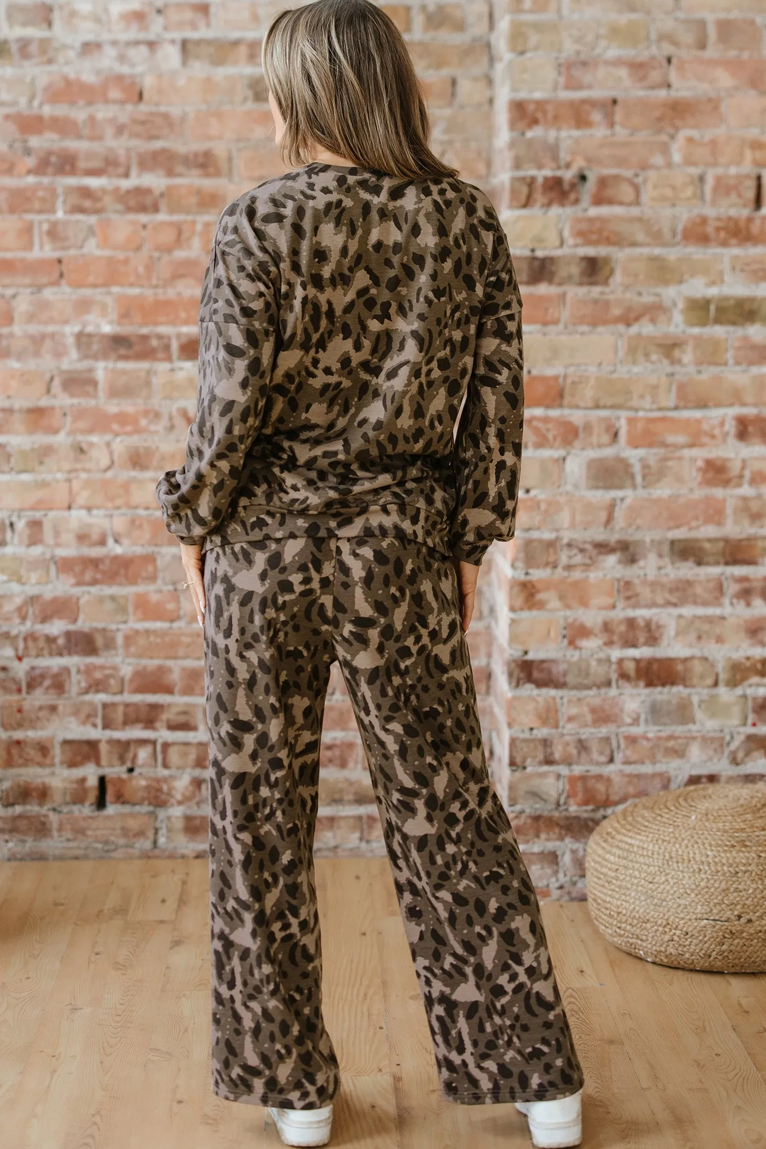 Catherine Leopard Pullover Drawstring Loose Pant Set sold by Threaded Pear product image thumbnail 2