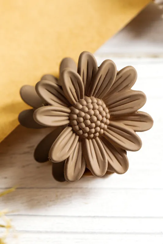 Small Boho Daisy Flower Hair Claw Clip sold by Threaded Pear