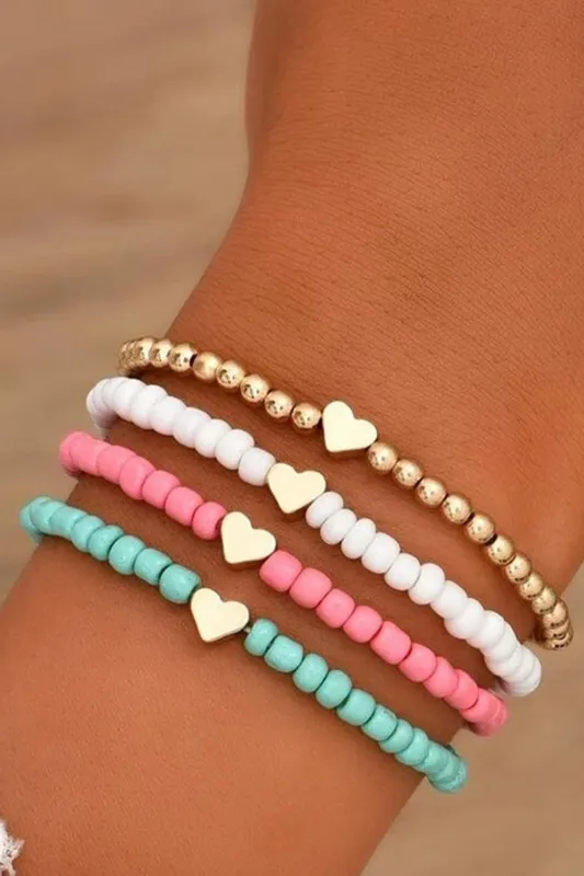 Mazie Beaded Layered Bracelet Set made by Threaded Pear