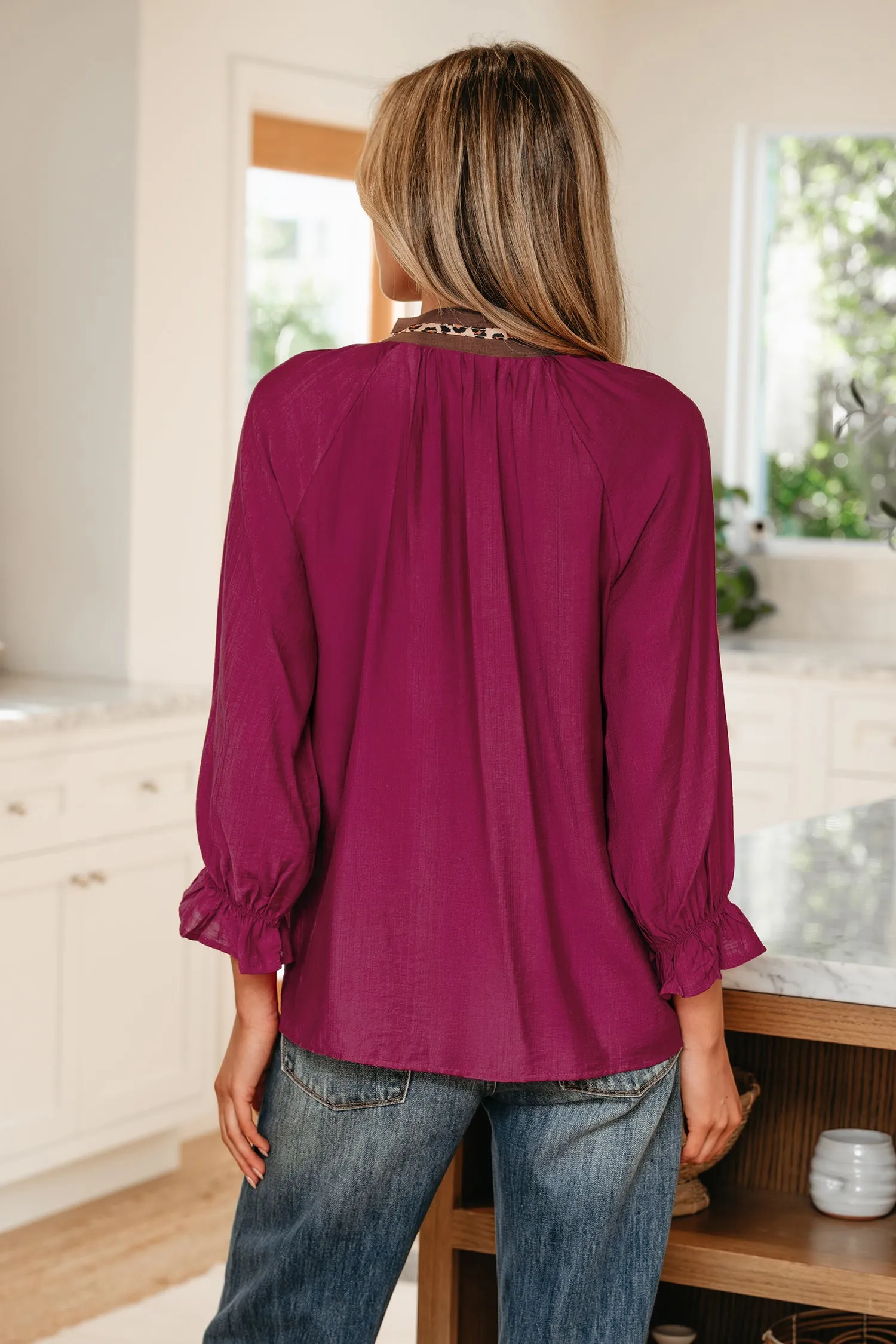 Deborah Flounced Bracelet Sleeve Blouse sold by Threaded Pear product image thumbnail 2